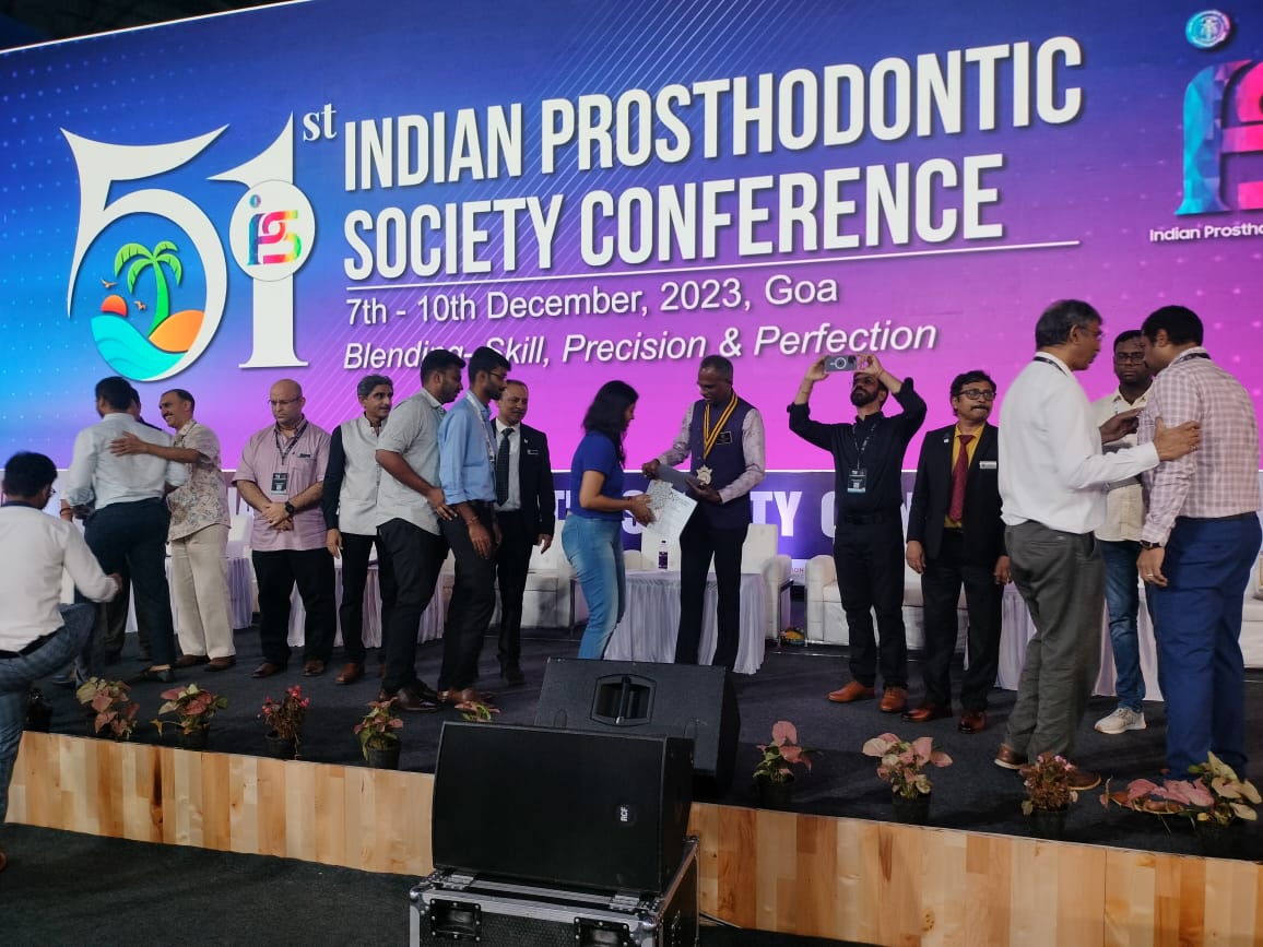 Best Table Clinic Award at Indian Prosthodontic Society - National Conference held at Goa